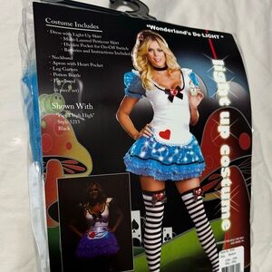 Dreamgirl Alice In Wonderland Costume W Light Up Skirt Womens Medium Halloween